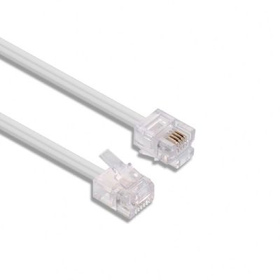 사용자 정의 RJ9 롤드 전화 케이블 5ft 검은 PVC 재킷