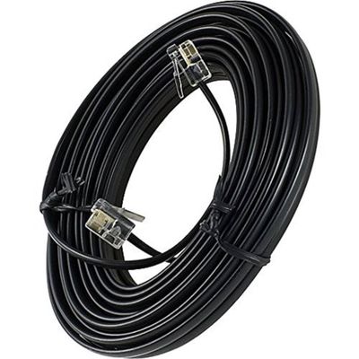 사용자 정의 RJ9 롤드 전화 케이블 5ft 검은 PVC 재킷