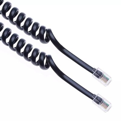 12FT 전화 모덤 케이블 스파이럴 전화 케이블 24AWG-28AWG