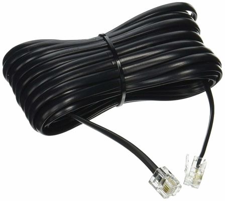 25 피트 RJ11 4P4C 4P2C 전화 연장 케이블 내구성