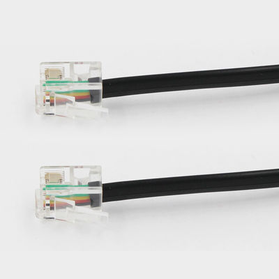 25 피트 RJ11 4P4C 4P2C 전화 연장 케이블 내구성