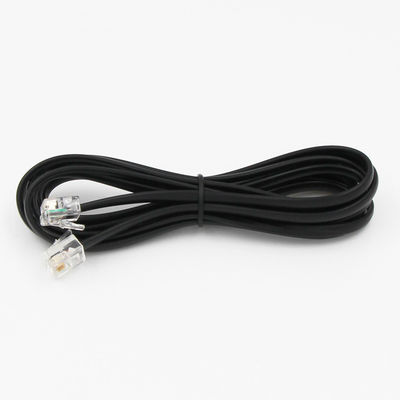 25 피트 RJ11 4P4C 4P2C 전화 연장 케이블 내구성