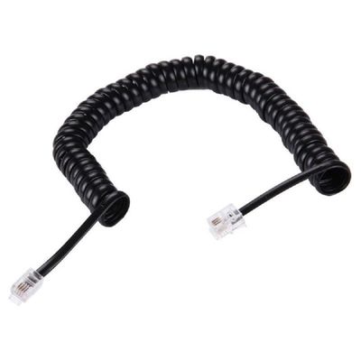 24AWG RJ11 전화 케이블 PVC 자켓 1M 1.5M 검정색 흰색