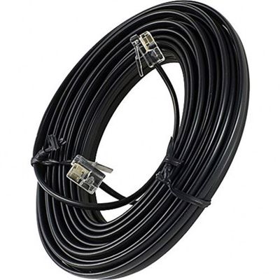 24AWG RJ11 전화 케이블 PVC 자켓 1M 1.5M 검정색 흰색