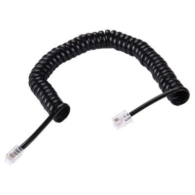 RJ14 전화 라인 케이블 16MHz 롤드 핸드셋 케이블 24-30AWG