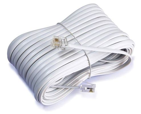 RJ14 전화 라인 케이블 16MHz 롤드 핸드셋 케이블 24-30AWG