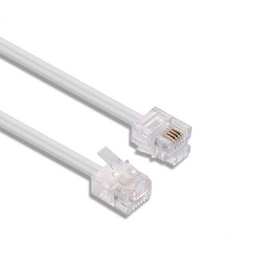 RJ14 전화 라인 케이블 16MHz 롤드 핸드셋 케이블 24-30AWG
