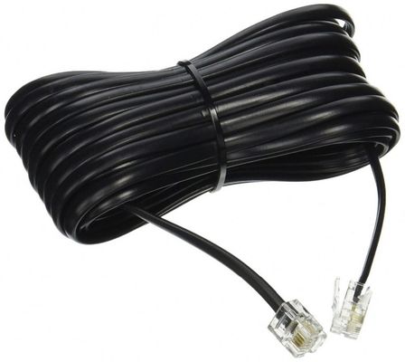 RJ14 전화 라인 케이블 16MHz 롤드 핸드셋 케이블 24-30AWG