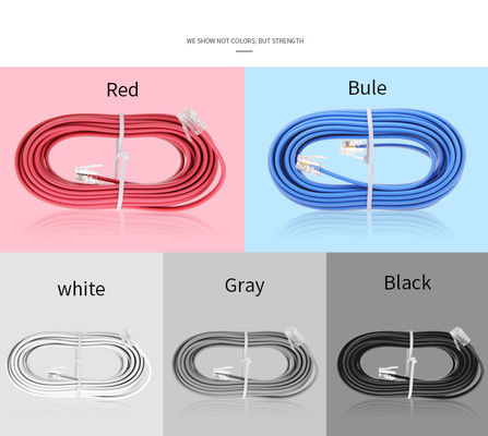 16mhz 회전형 전화 케이블 보호된 RJ9 RJ11 RJ12 롤링 전화 라인 6P6P 6P4C 4P4C 4P2C