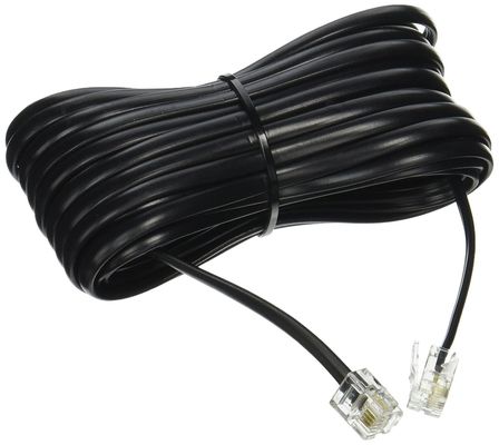 1미터 24AWG 전화 평면 케이블 전화 패치 코드 RJ12에서 RI12 6P6C
