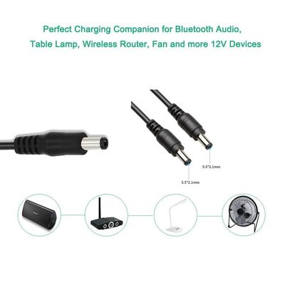1m/2m/5m 남성에서 남성 DC 확장 케이블 PVC 재킷과 3.5 * 1.35mm 지름