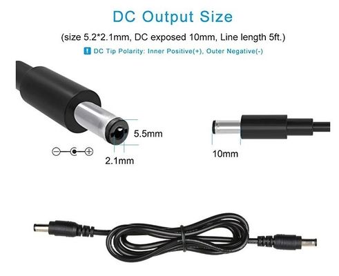 1m/2m/5m 남성에서 남성 DC 확장 케이블 PVC 재킷과 3.5 * 1.35mm 지름