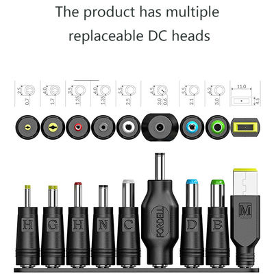 DC 전원 케이블 수-암, 디머 스위치 포함 5.5x2.1mm