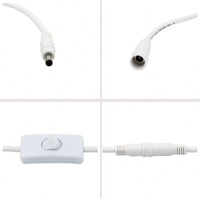 커스터마이즈된 12V DC 확장 케이블 5.5*2.5mm 스위치 120cm와 함께 남성에서 여성