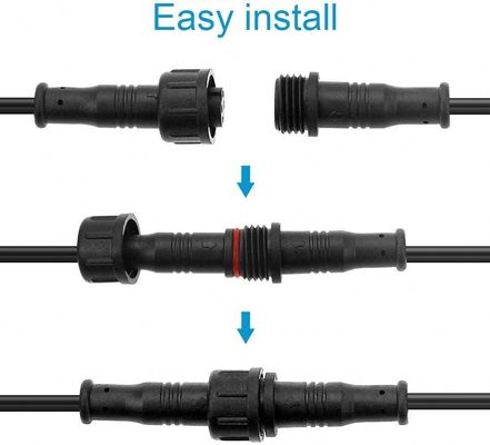 4pin 5pin 6pin 직렬 남성 플러그 스크루 M8 방수 커넥터 60cm IP65 IP66