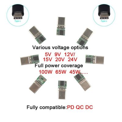 20V 15V 9V 5V PD 충전 케이블 USB 유형 C 3.1 DC 남성 5521 5525mm 커넥터