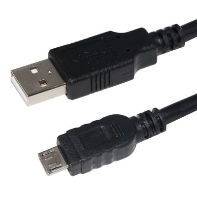카메라와 MP3용 검은 마이크로 USB 데이터 케이블 1m 1.5m 넥타이 보호