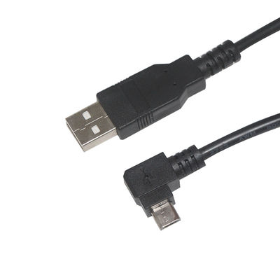 카메라와 MP3용 검은 마이크로 USB 데이터 케이블 1m 1.5m 넥타이 보호