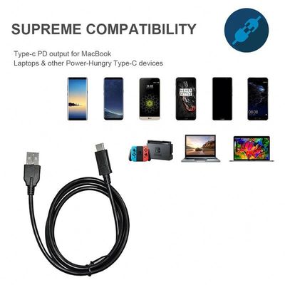 포일 보호 USB 타입 C 급전전 케이블 1m/3m 흰색/검은