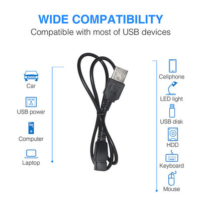 OEM ODM 휴대 전화 확장 USB 데이터 케이블 남성에서 여성으로 빠른 전원 충전