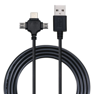 0.5m USB 2.0 빠른 충전 USB 데이터 케이블 3 In 1 USB 충전 케이블
