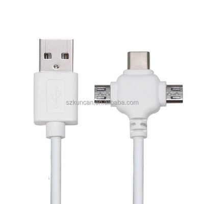 0.5m USB 2.0 빠른 충전 USB 데이터 케이블 3 In 1 USB 충전 케이블
