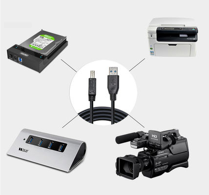 빠른 충전기 USB A 남성 USB B 남성 USB 3.0 확장 케이블 데이터 와이어