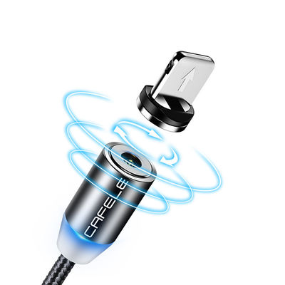 USB 타입 마이크로-USB 360도 3인1 LED USB 자기 어댑터 케이블