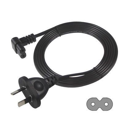 2m SAA Iec 플러그 H03vvh2f 2X075mm2 오스트레일리아 2 톱니 그림 8 Ac 케이블 끝 연장 각 C7 커넥터 전력 전구