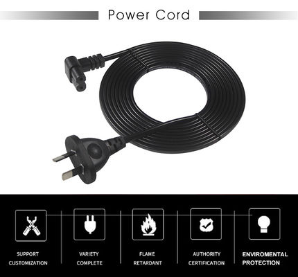 2m SAA Iec 플러그 H03vvh2f 2X075mm2 오스트레일리아 2 톱니 그림 8 Ac 케이블 끝 연장 각 C7 커넥터 전력 전구