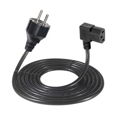 CEE7-7 to 직각 C13 전원 코드 1.8m PVC HO5VV-F3G
