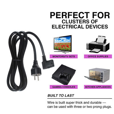 CEE7-7 to 직각 C13 전원 코드 1.8m PVC HO5VV-F3G