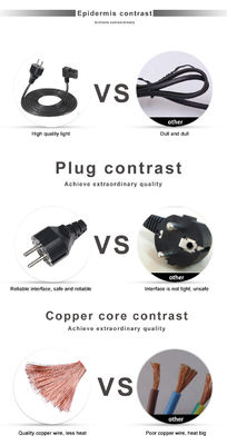 CEE7-7 to 직각 C13 전원 코드 1.8m PVC HO5VV-F3G