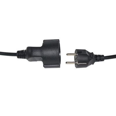 슈코 EU 플러그 연장 케이블 0.3M H05VV-F 3x0.75mm2 CE VDE
