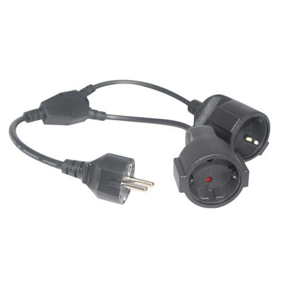 슈코 EU 플러그 연장 케이블 0.3M H05VV-F 3x0.75mm2 CE VDE