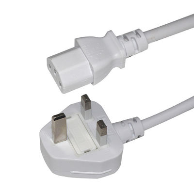 영국 BS1363에서 IEC C13 전원 케이블 3G 0.75mm2 구리 연장 케이블