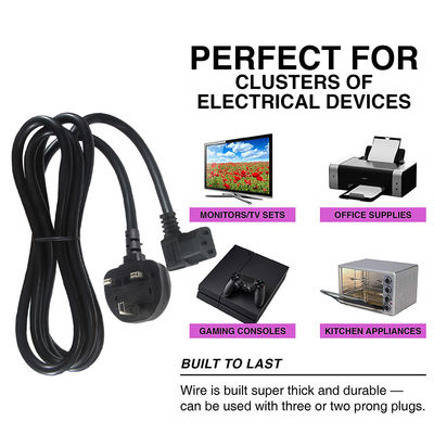 5m Cplug Reducer B UK C13 전원 케이블을 90도 전압에 연결하고 순수한 구리 선도자