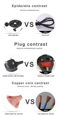 5m Cplug Reducer B UK C13 전원 케이블을 90도 전압에 연결하고 순수한 구리 선도자