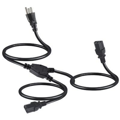 NEMA 5-15P ~ 2x C13 Y 스플리터 전력 케이블 16AWG 15A
