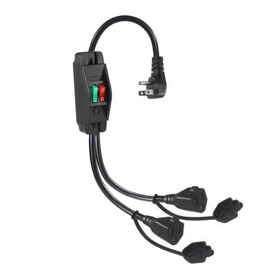 선택적 125V 15A NEMA 5-15 515에 플러그 두 개의 소재 US 3Pin ON OFF 스위치 전원 확장 케이블 Y 스플리터
