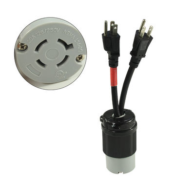 NEMA 5-15P to L14-20C 1피트 14/3 연장 코드, ROHS, USA, CE