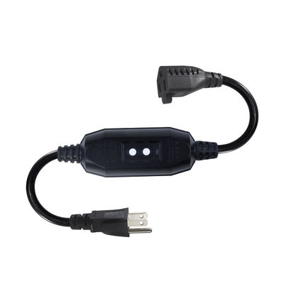 GFCI NEMA 515P ~ 515R PC 노트북 전원 케이블을 위한 AC 전원 케이블 4 피트 검은 연장 전선