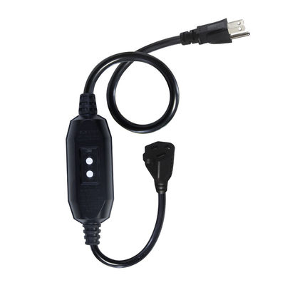 GFCI NEMA 515P ~ 515R PC 노트북 전원 케이블을 위한 AC 전원 케이블 4 피트 검은 연장 전선