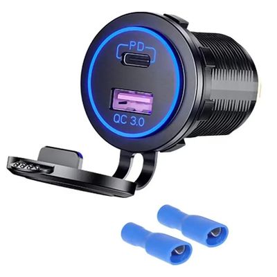 OEM/ODM 환영합니다 5V Pd 45W Qc 및 충전 USB C 담배 라이터 자동차 충전 어댑터