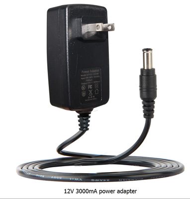 EU US AU UK 플러그와 함께 36W 벽에 장착 된 12V 3A 전원 어댑터 100-240V