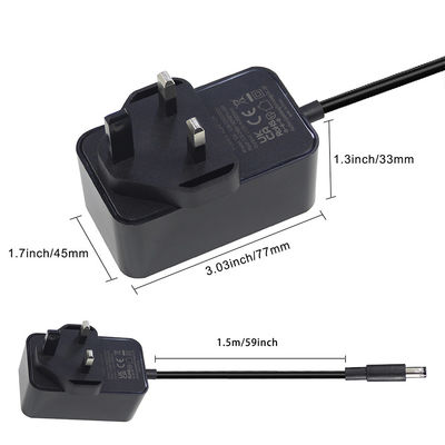 12V 1.5A 영국 AC 대 DC 5.5*2.1 5.5*2.5mm 전원 공급 어댑터 ROHS 인증