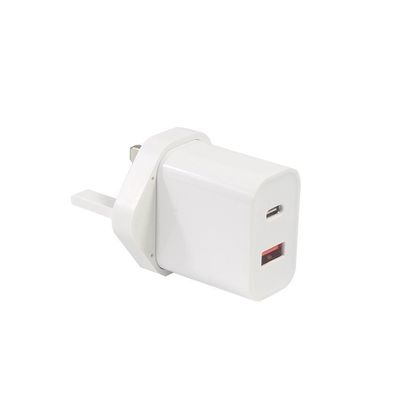 1A+1C USB 여행 충전기 빠른 충전형 C 빠른 30W 벽 UK Qc 충전