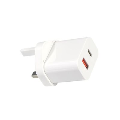 1A+1C USB 여행 충전기 빠른 충전형 C 빠른 30W 벽 UK Qc 충전
