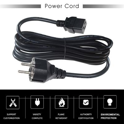 30A 240V 케이블 1.5mm Shuko VDE 증폭기 코드 IECC19 여성 커넥터 Pdu Ac 전원 플러그