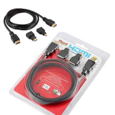 1비디오 카메라와 태블릿 PC와 TV를 위한 3인1 HDMI 케이블